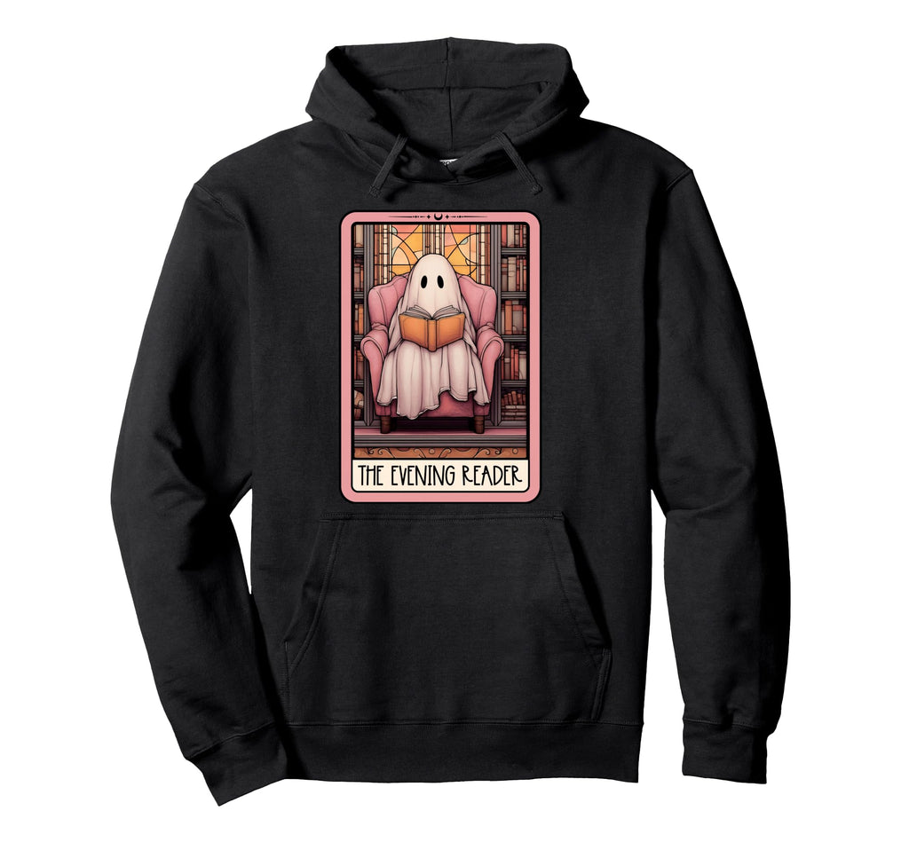 Tarot Card Ghost Reading Evening Reader Hoodie - Graphic Print Men Women - T-Shirt, Sweatshirt, Hoodie