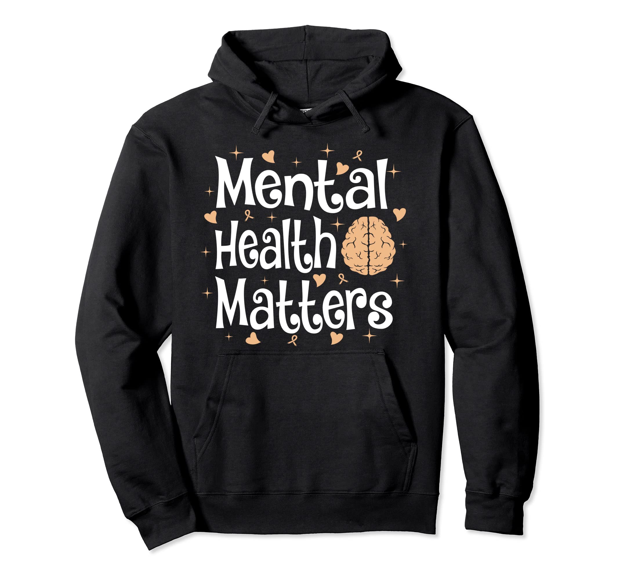 Mental Health Matters Happy Awareness Hoodie - Custom Art Print Men Women - T-Shirt, Sweatshirt, Hoodie