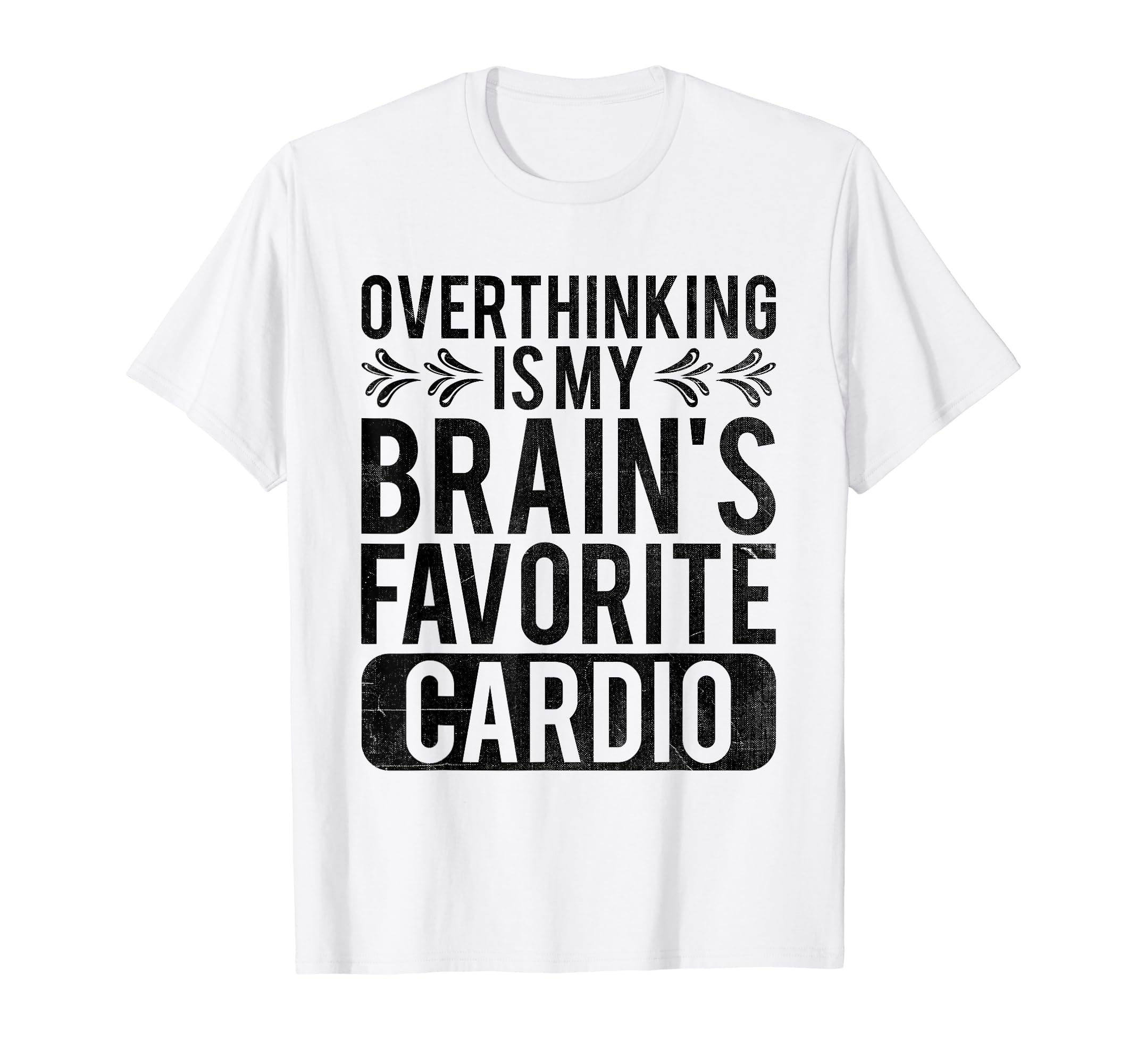 Overthinking Overthinker Funny T-Shirt - Minimalist Print for Adults - T-Shirt, Sweatshirt, Hoodie