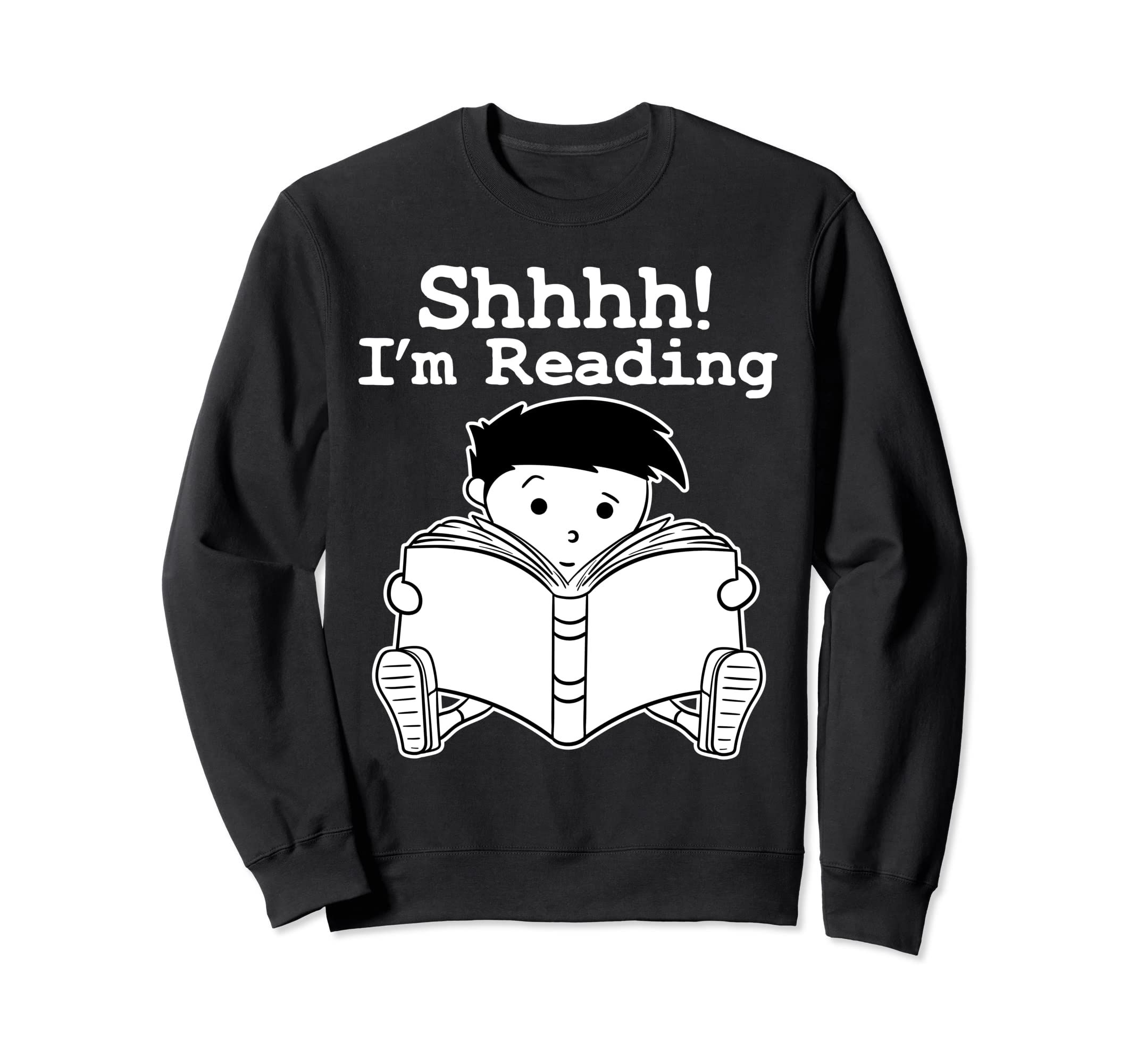 Shhhh Im Reding Librarian Nerds Sweatshirt - Novelty Apparel for Adults - T-Shirt, Sweatshirt, Hoodie