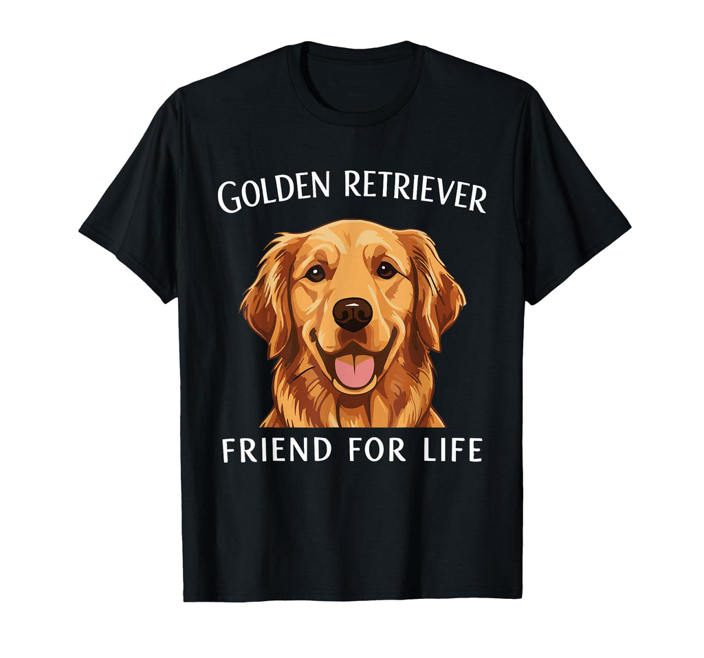 Golden Retriever Friend Life Dog T-Shirt - Custom Art Print for Adults - T-Shirt, Sweatshirt, Hoodie