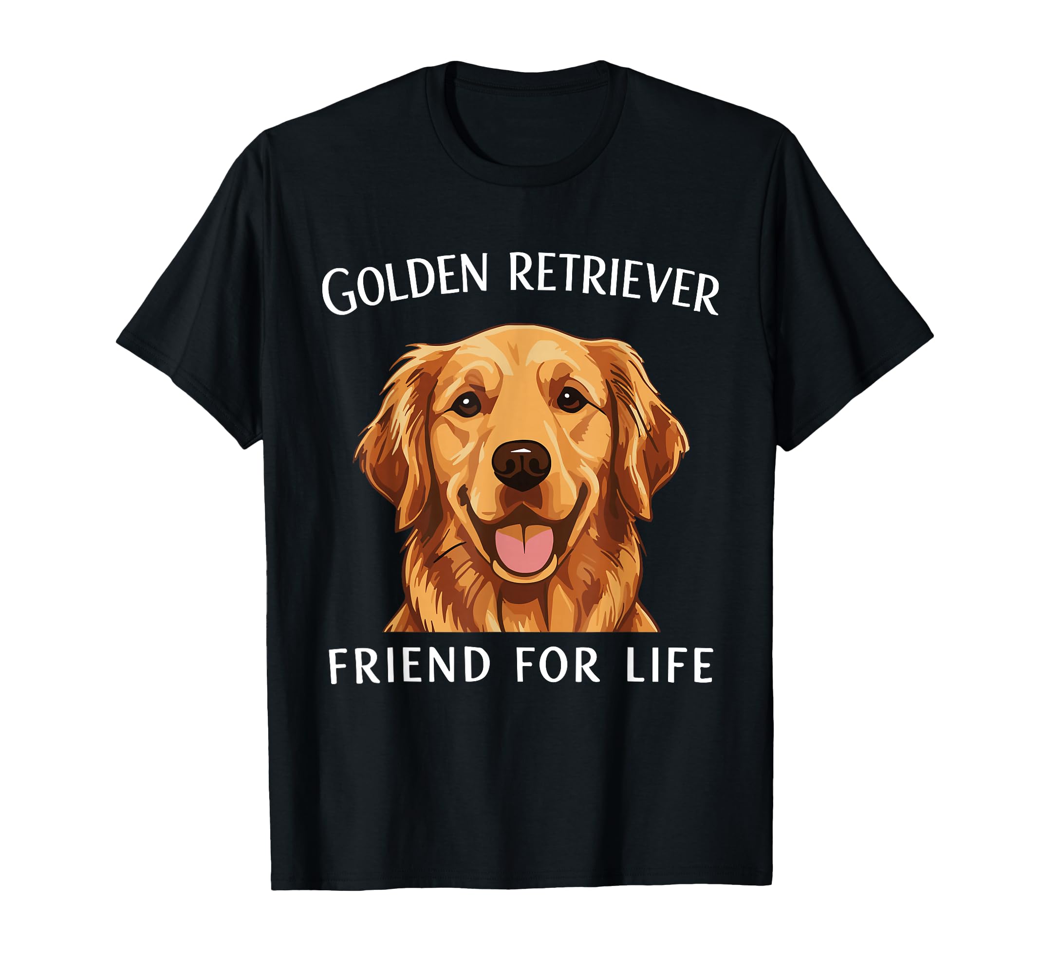 Golden Retriever Friend Life Dog T-Shirt - Custom Art Print for Adults - T-Shirt, Sweatshirt, Hoodie