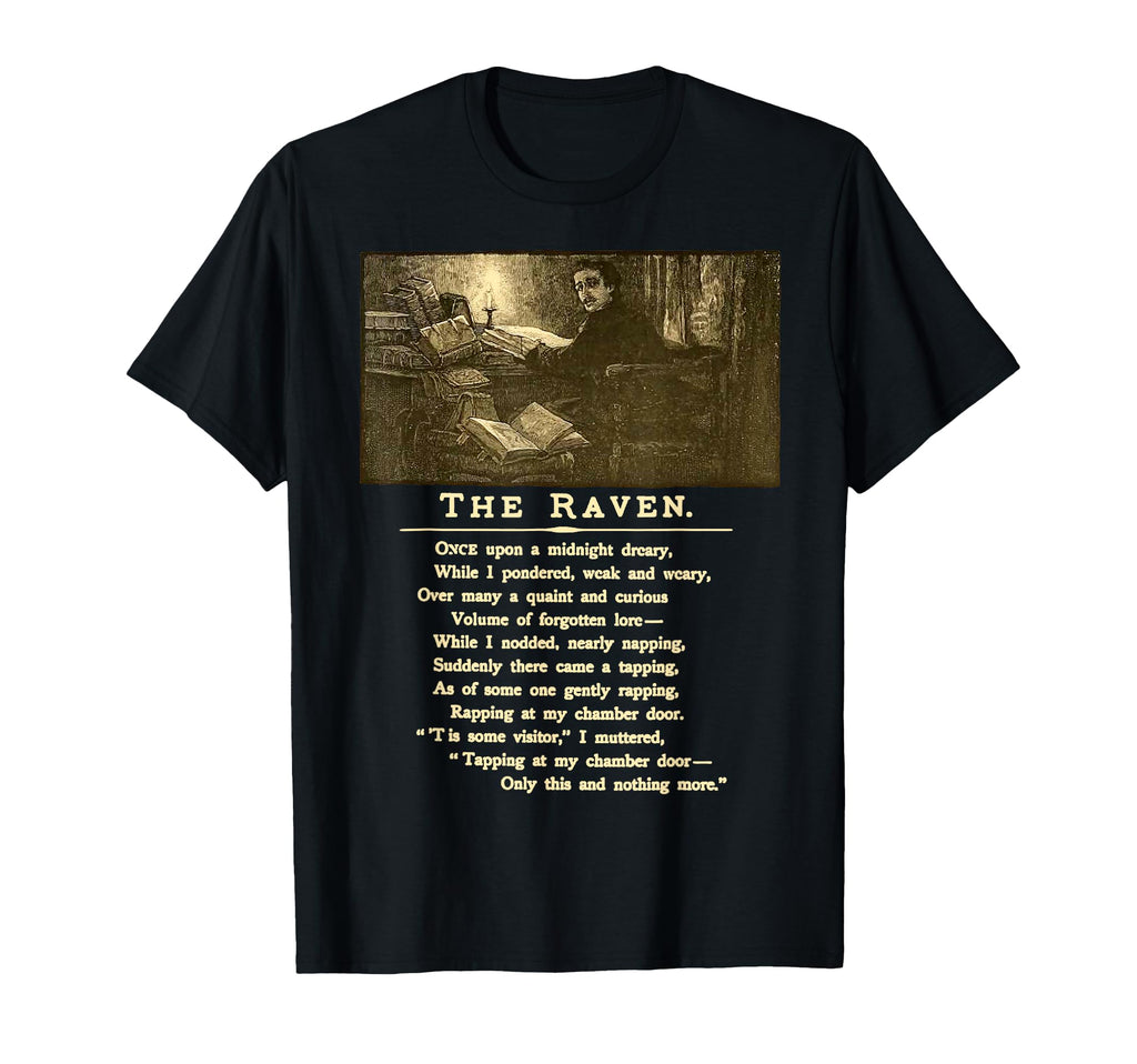 Raven Midnight Dreary Literature Edgar T-Shirt - Streetwear Style Unisex - T-Shirt, Sweatshirt, Hoodie