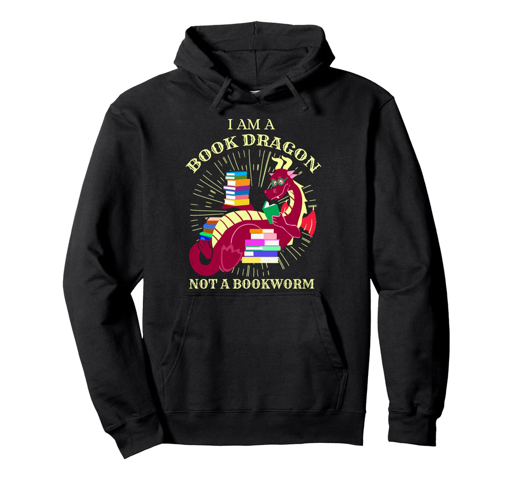 Im Book Dragon Not Worm Librarian Hoodie - Casual Everyday Wear for Adults - T-Shirt, Sweatshirt, Hoodie