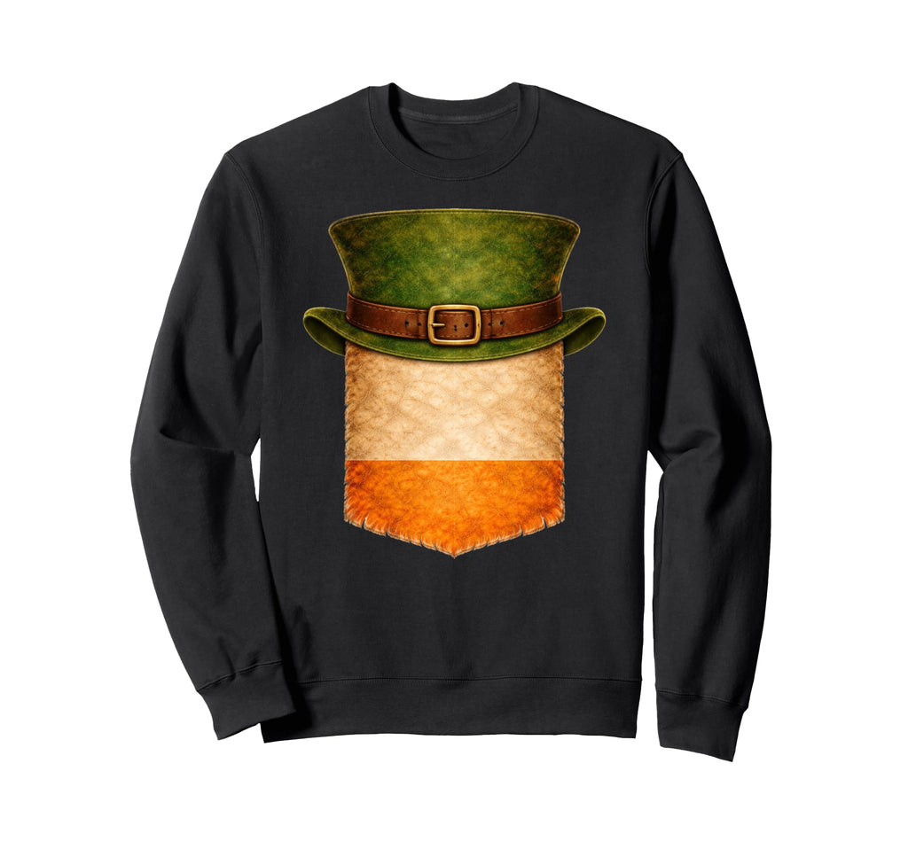 Ireland Flag Irish Leprechaun Saint Sweatshirt - Graphic Print Unisex - T-Shirt, Sweatshirt, Hoodie