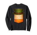 Ireland Flag Irish Leprechaun Saint Sweatshirt - Graphic Print Unisex - T-Shirt, Sweatshirt, Hoodie