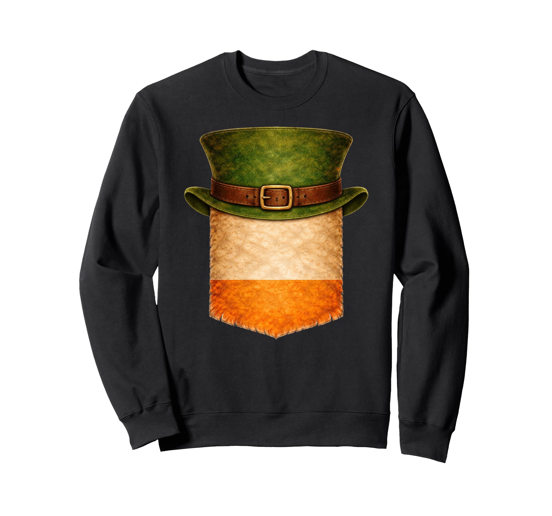 Ireland Flag Irish Leprechaun Saint Sweatshirt - Graphic Print Unisex - T-Shirt, Sweatshirt, Hoodie