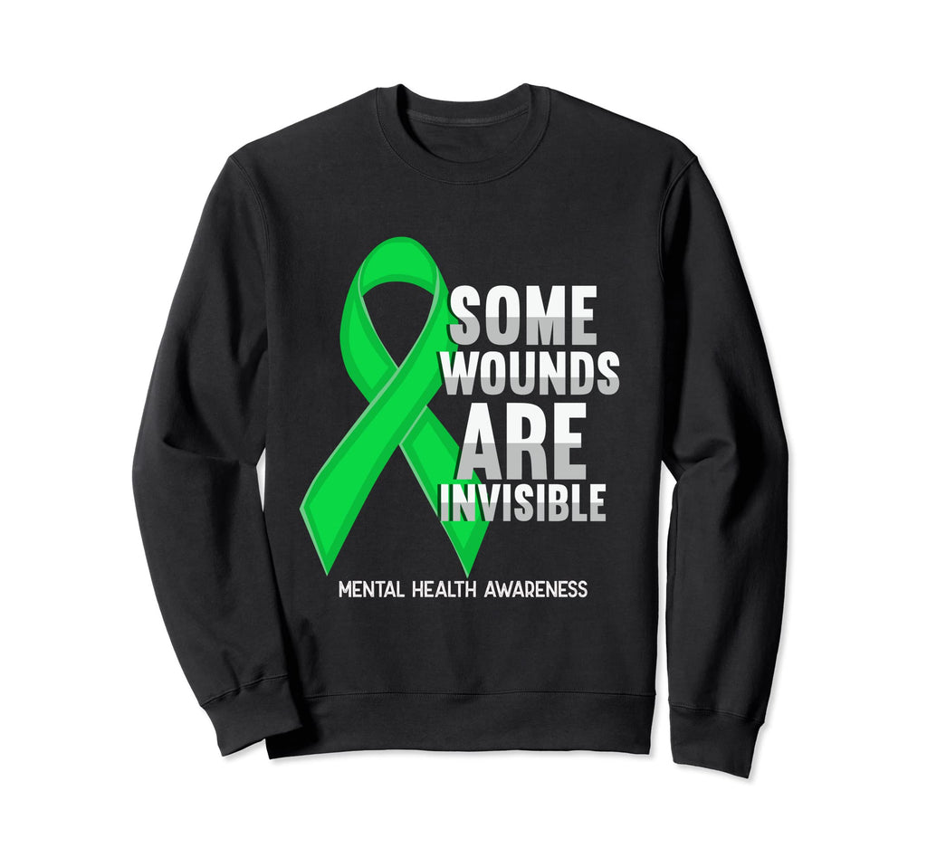 Some Wounds Are Invisible Mental Sweatshirt - Aesthetic Graphic Unisex - T-Shirt, Sweatshirt, Hoodie