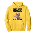 Best Therapy Is Golden Retriever Dog Hoodie - Custom Art Print for Adults - T-Shirt, Sweatshirt, Hoodie