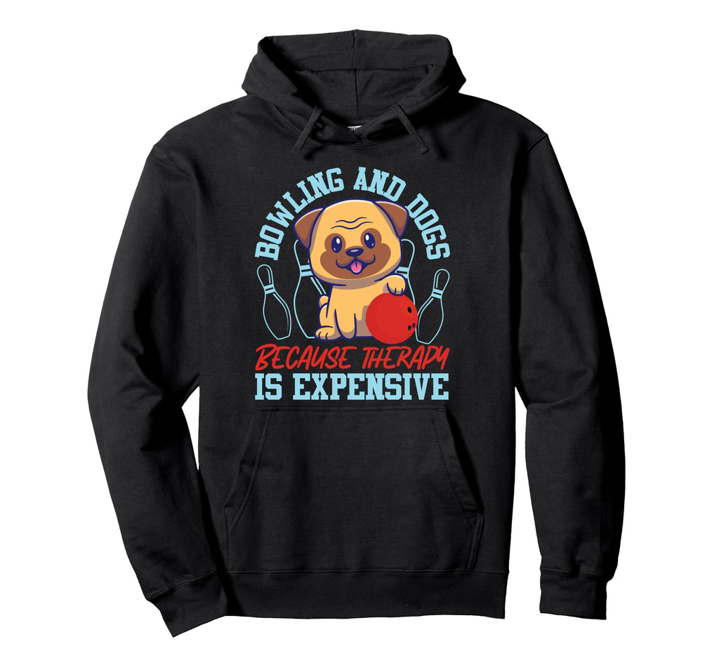 Funny Bowling Dog Bowling And Dogs Hoodie - Aesthetic Graphic Unisex - T-Shirt, Sweatshirt, Hoodie