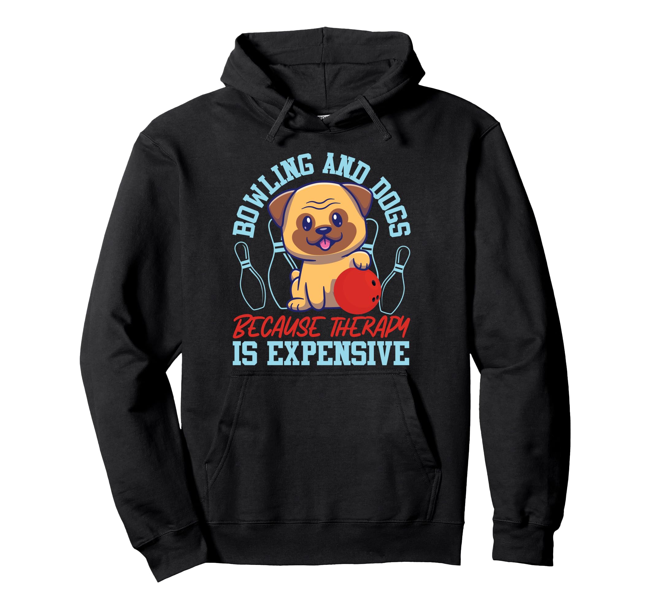 Funny Bowling Dog Bowling And Dogs Hoodie - Aesthetic Graphic Unisex - T-Shirt, Sweatshirt, Hoodie