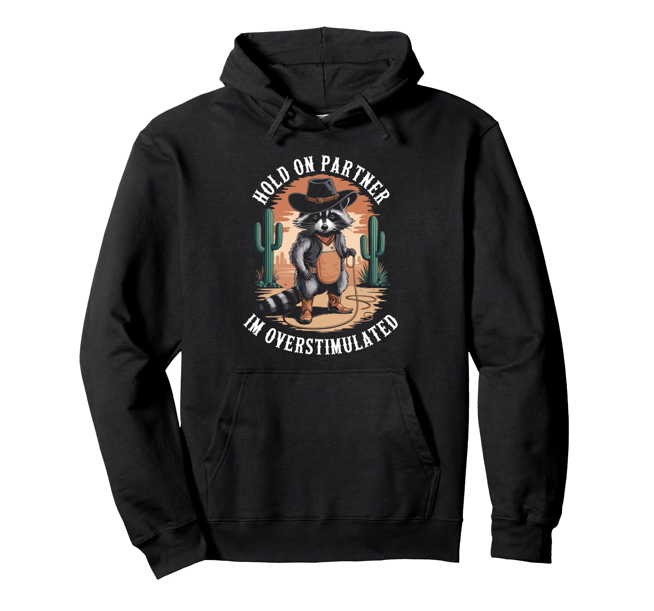 Hold Partner Im Overstimulated Hoodie - Minimalist Print Unisex - T-Shirt, Sweatshirt, Hoodie