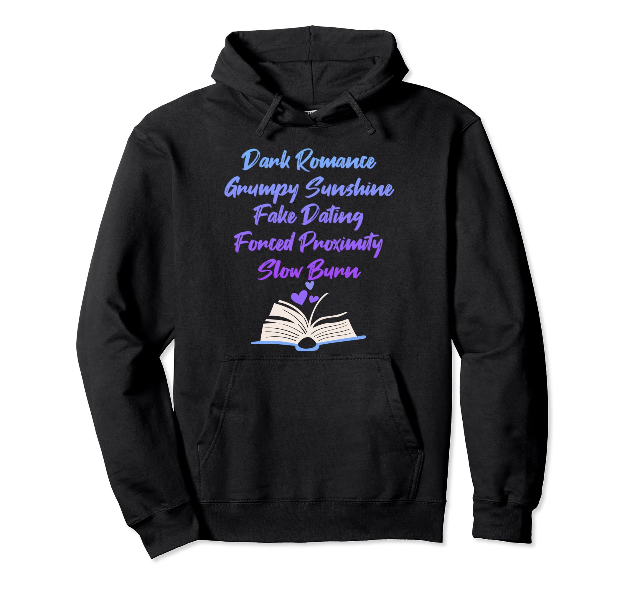 Bibliophile Romance Book Genre Hoodie - Novelty Apparel Men Women - T-Shirt, Sweatshirt, Hoodie
