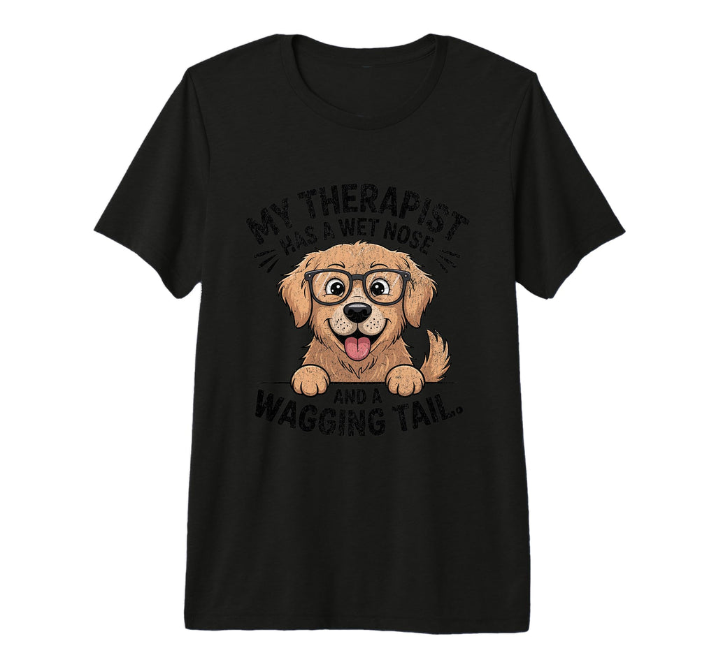 Golden Retriever Therapy Dog Wet Nose T-Shirt - Unique Graphic for Adults - T-Shirt, Sweatshirt, Hoodie