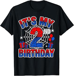 Its My 2nd Birthday Boy 2 Year Old Spider Web Birthday Party T-Shirt Unisex T-shirt, Sweatshirt, Hoodie, Long Sleeve Tee - T-Shirt, Sweatshirt, Hoodie