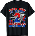 Its My 2nd Birthday Boy 2 Year Old Spider Web Birthday Party T-Shirt Unisex T-shirt, Sweatshirt, Hoodie, Long Sleeve Tee - T-Shirt, Sweatshirt, Hoodie