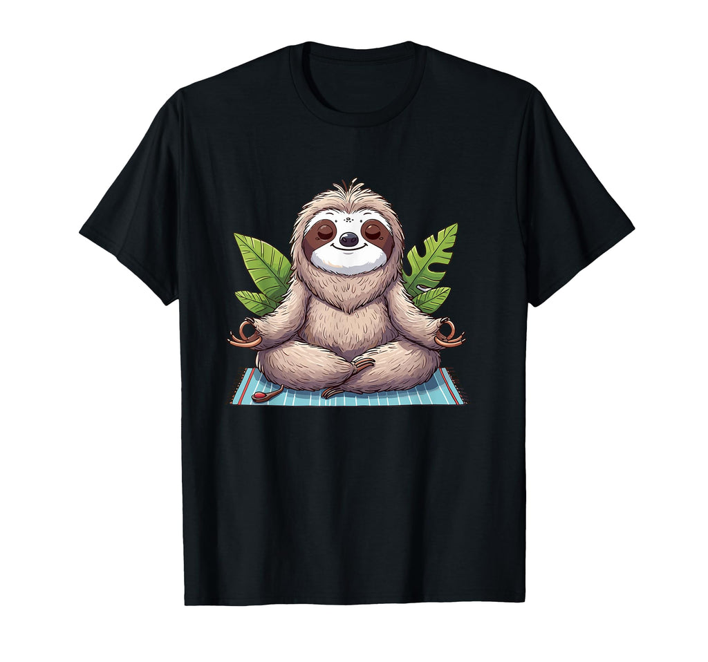 Meditation Sloth Yoga Pose Relaxing T-Shirt - Fun Novelty Design Men Women - T-Shirt, Sweatshirt, Hoodie