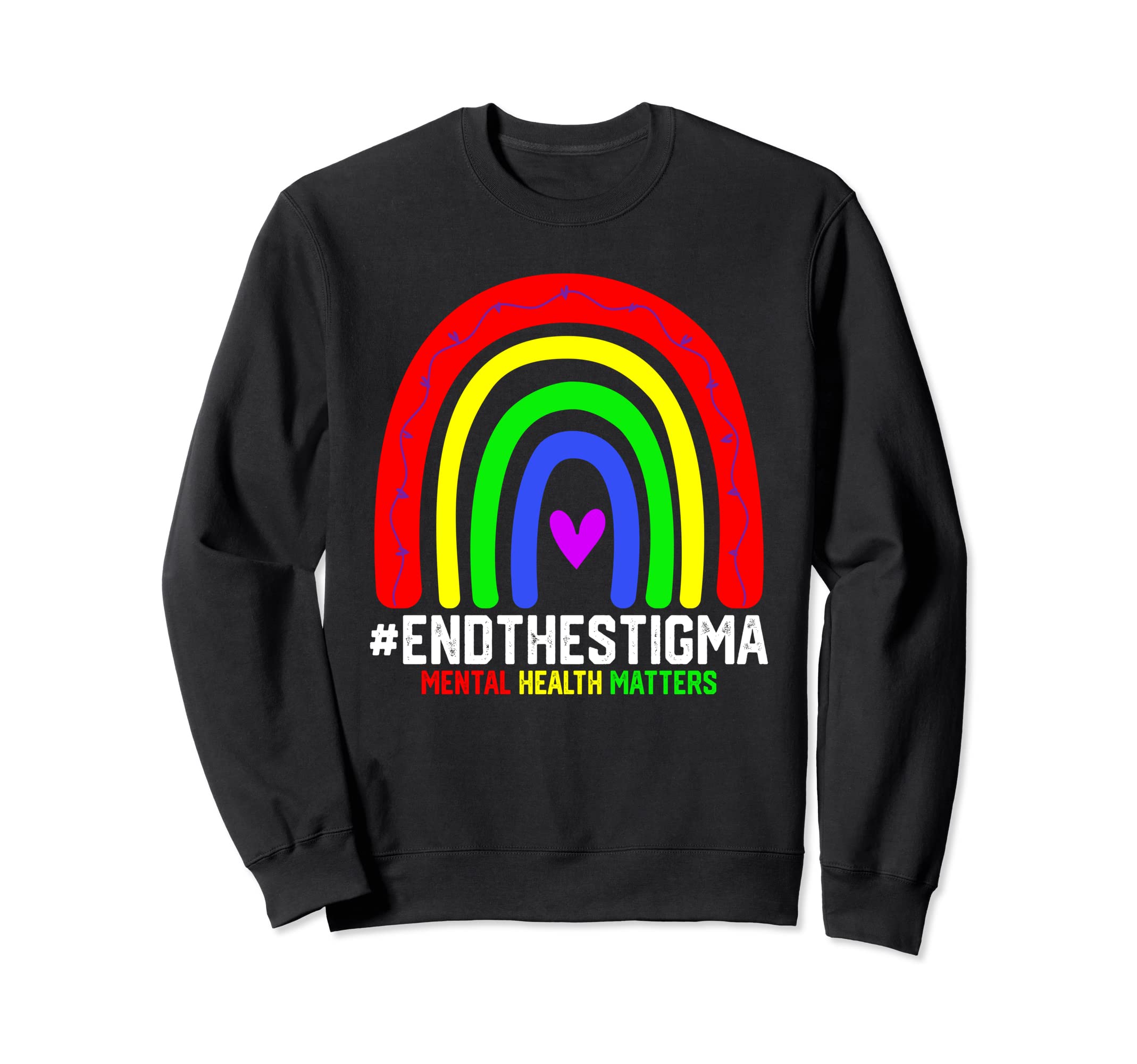 Rainbow Boho Mental Health Matters Sweatshirt - Graphic Print for Adults - T-Shirt, Sweatshirt, Hoodie