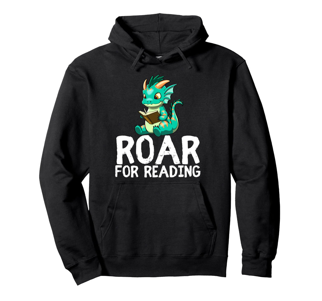 Dragon Reading Book Worm Nerd School Read Hoodie - Novelty Apparel Unisex - T-Shirt, Sweatshirt, Hoodie