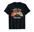 Travel Is My Therapy Vacation T-Shirt - Aesthetic Graphic for Adults - T-Shirt, Sweatshirt, Hoodie