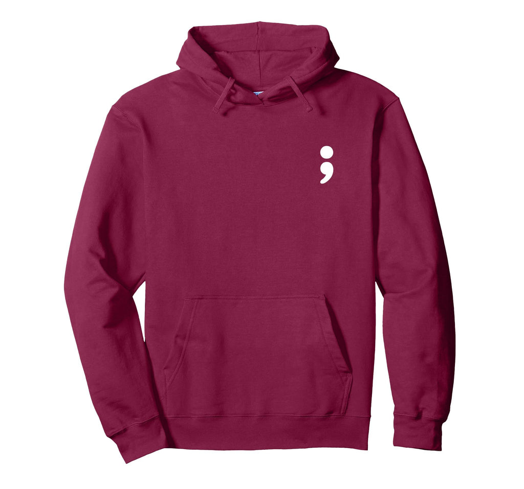 Semicolon Mental Health Matters Hoodie - Aesthetic Graphic for Adults - T-Shirt, Sweatshirt, Hoodie