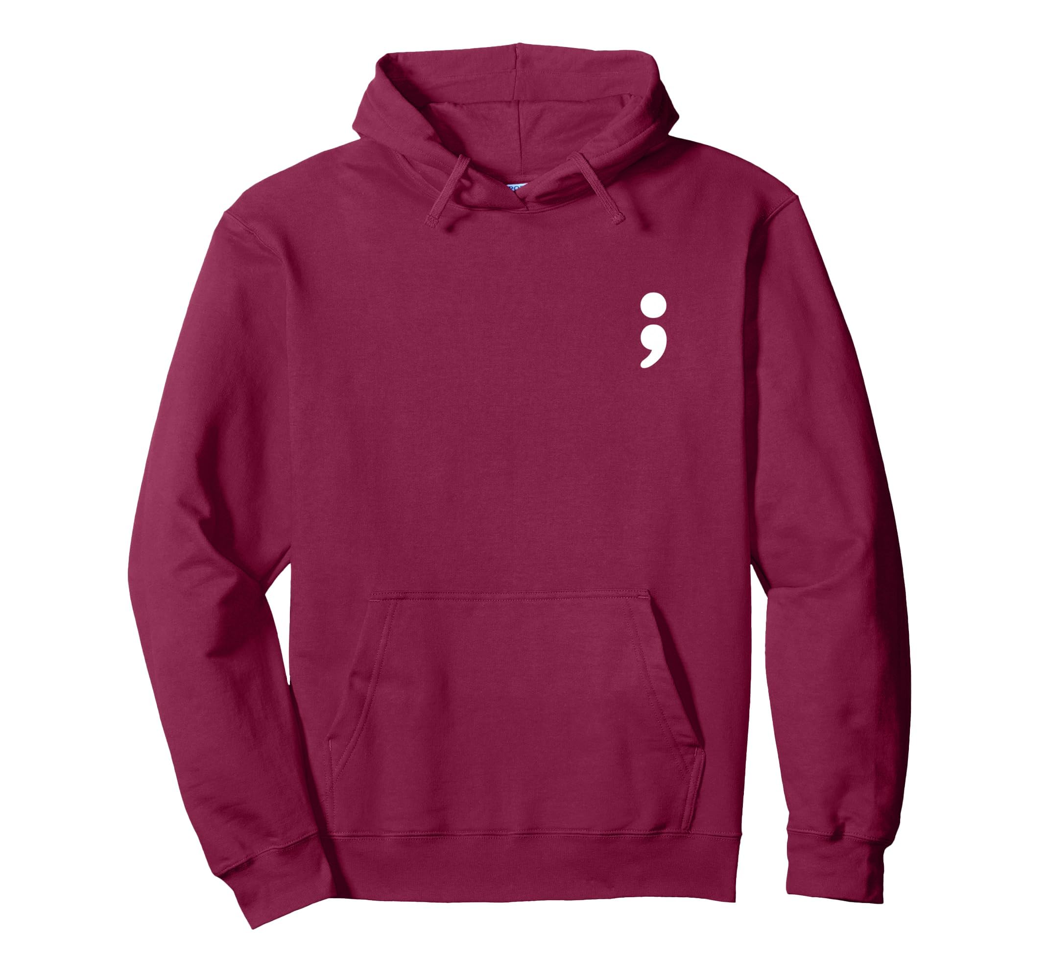 Semicolon Mental Health Matters Hoodie - Aesthetic Graphic for Adults - T-Shirt, Sweatshirt, Hoodie