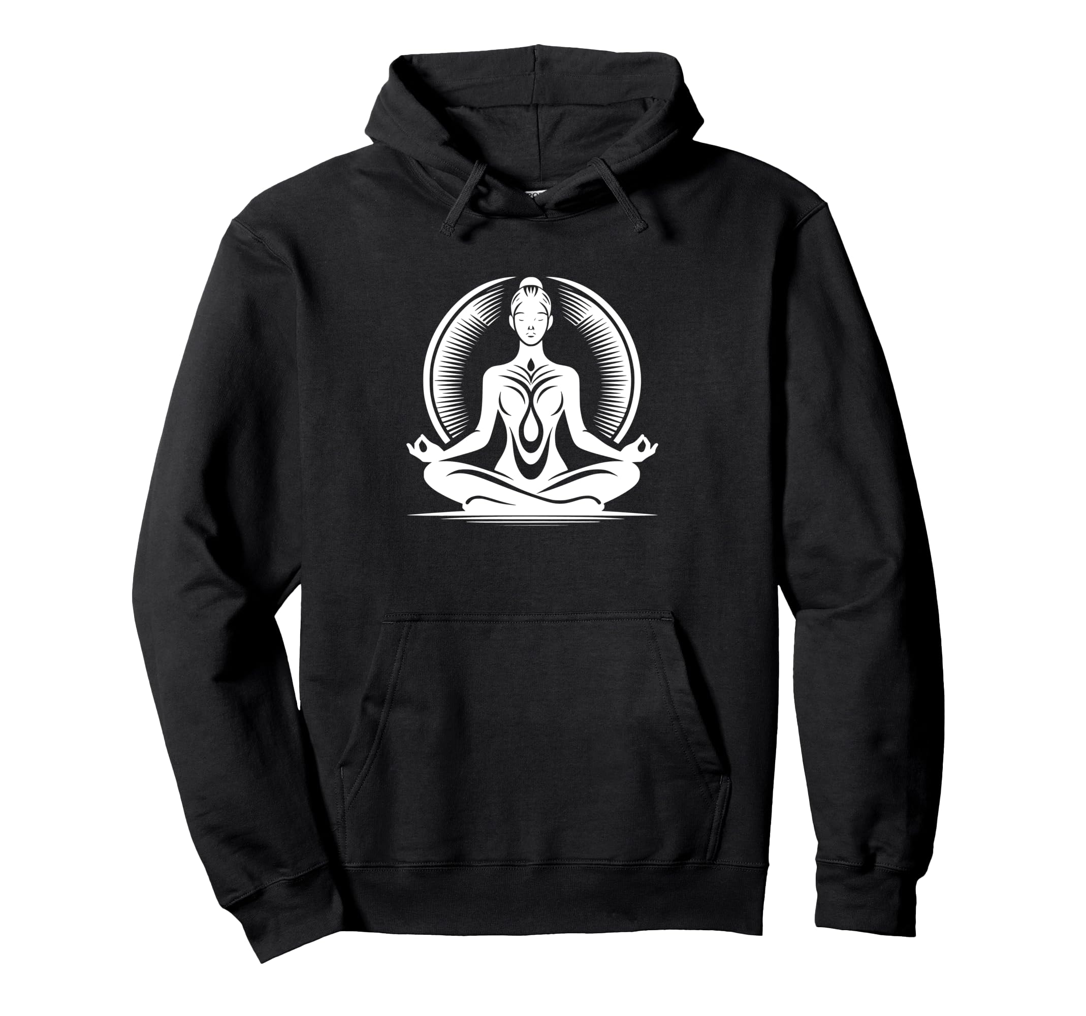 Elegant Meditative Figure Adults Hoodie - Unique Graphic Men Women - T-Shirt, Sweatshirt, Hoodie