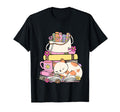 Cats Coffee And Book Bibliophile T-Shirt - Trendy Graphic Men Women - T-Shirt, Sweatshirt, Hoodie