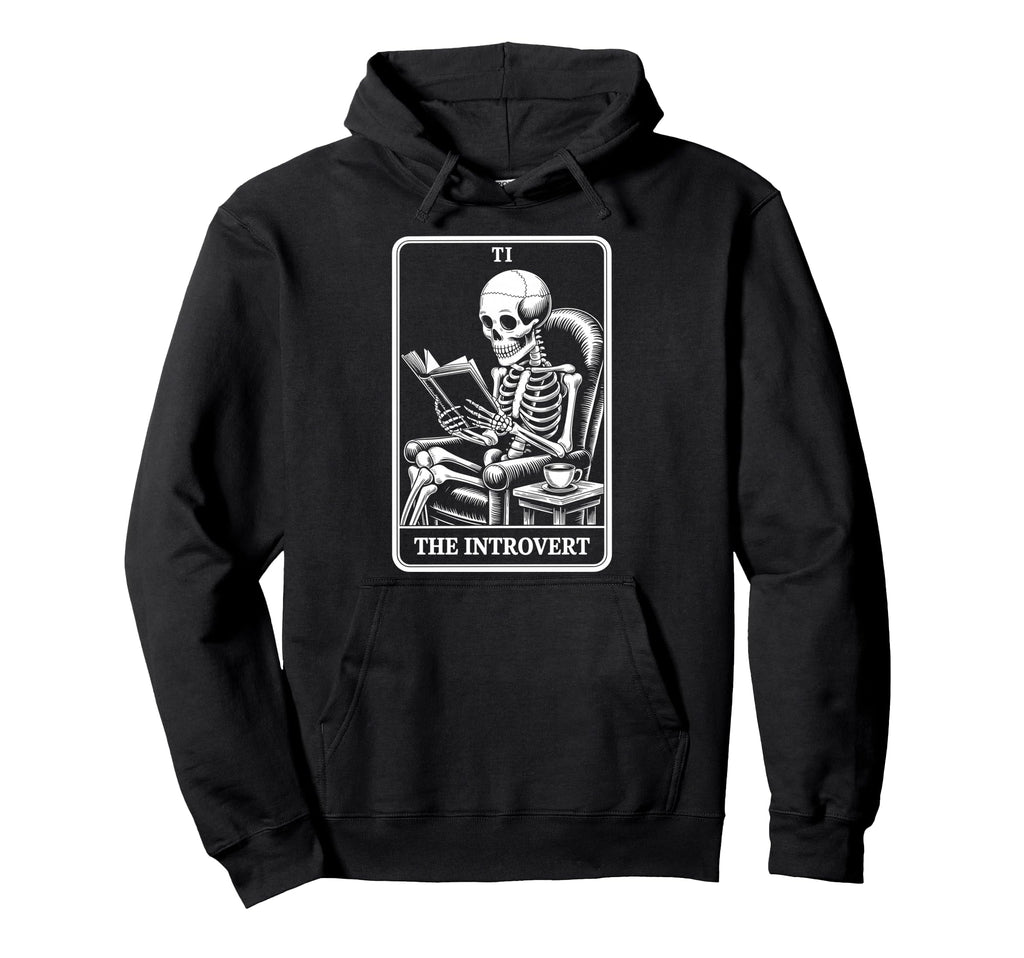 Introvert Tarot Indoorsy Antisocial Hoodie - Fun Novelty Design for Adults - T-Shirt, Sweatshirt, Hoodie