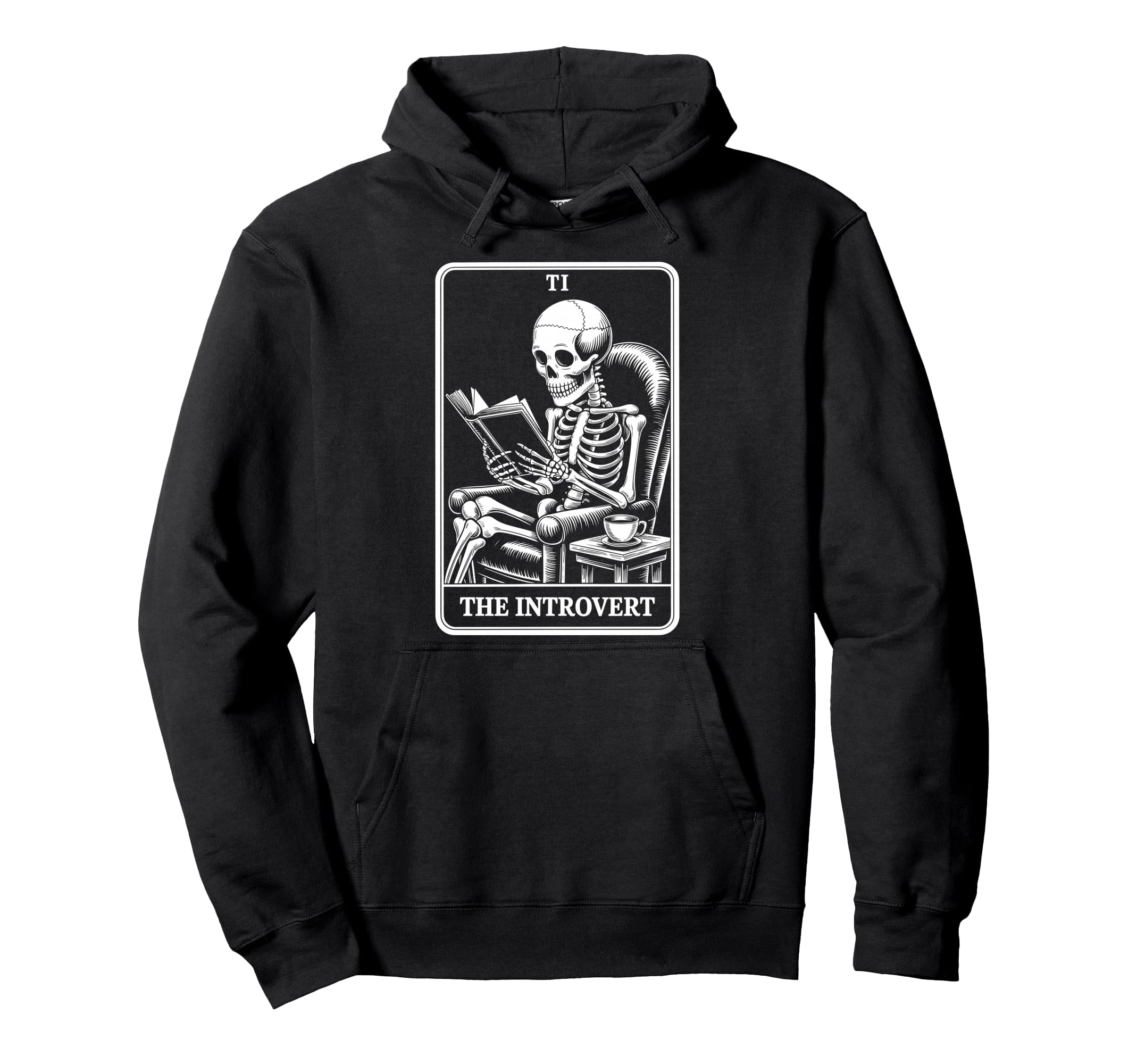 Introvert Tarot Indoorsy Antisocial Hoodie - Fun Novelty Design for Adults - T-Shirt, Sweatshirt, Hoodie