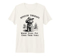 Cowboy Dog Funny Speech Therapy T-Shirt - Custom Art Print Men Women - T-Shirt, Sweatshirt, Hoodie