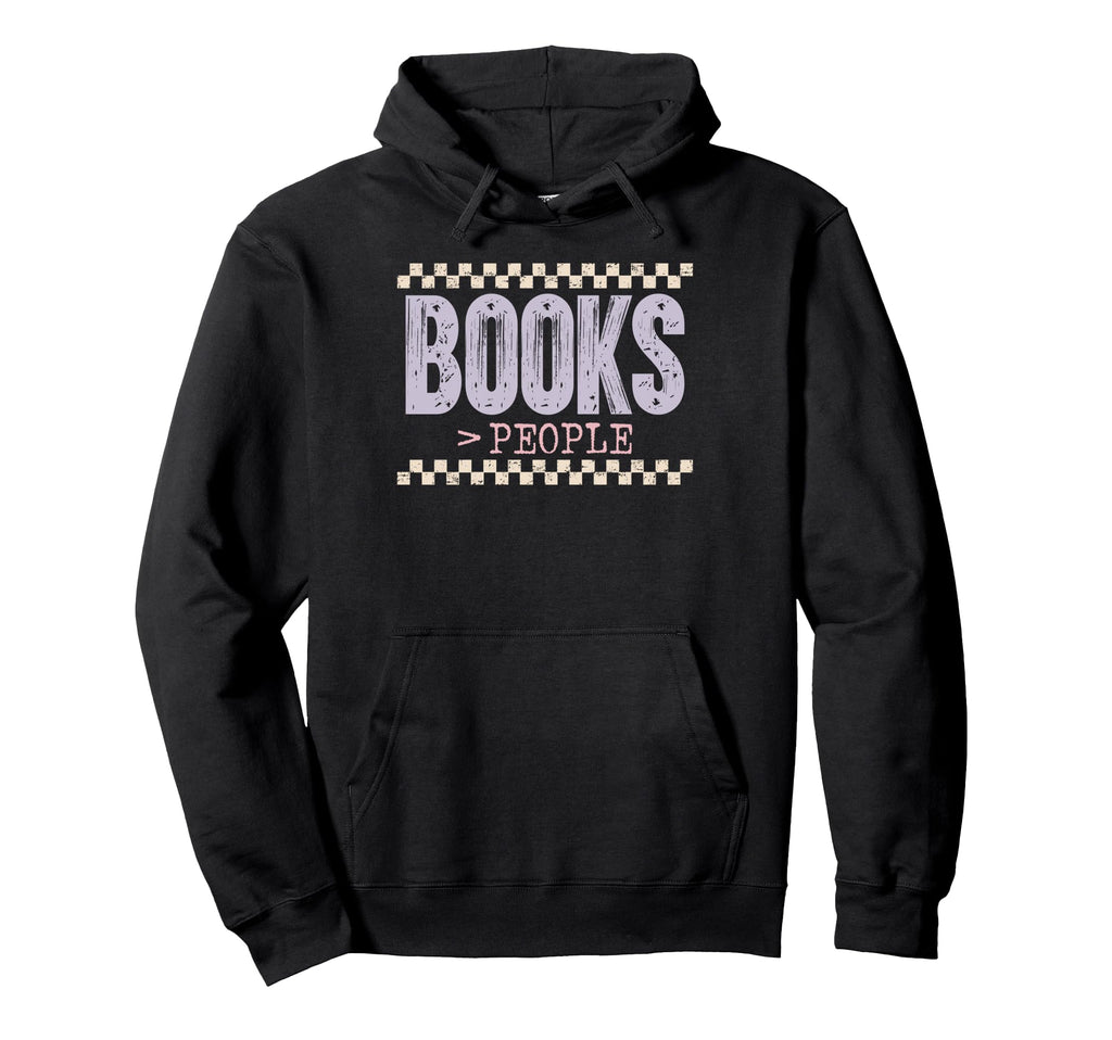 Books Over People Introvert Reader Hoodie - Custom Art Print for Adults - T-Shirt, Sweatshirt, Hoodie