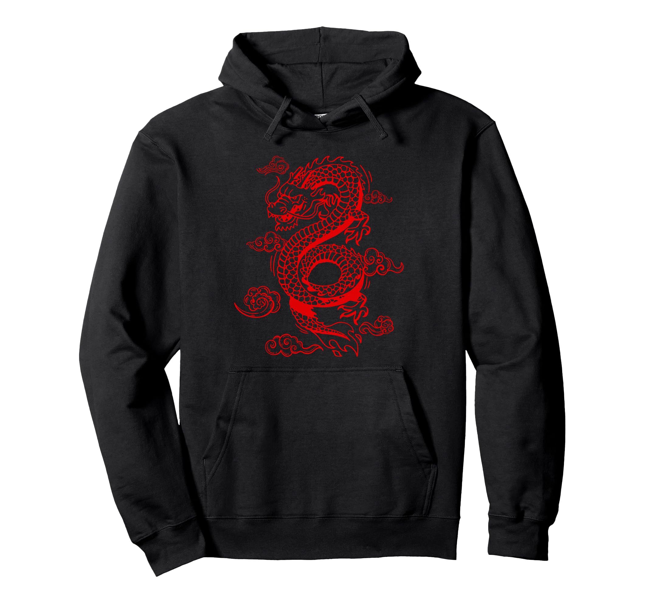 Chinese Asian Culture Traditional Red Hoodie - Unique Graphic Men Women - T-Shirt, Sweatshirt, Hoodie