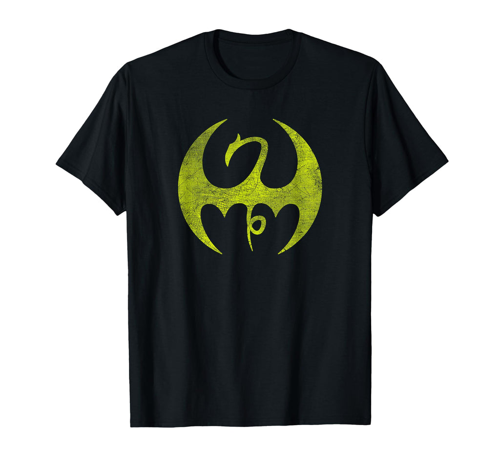Marvel Iron Fist Distressed Dragon T-Shirt - Novelty Apparel for Adults - T-Shirt, Sweatshirt, Hoodie