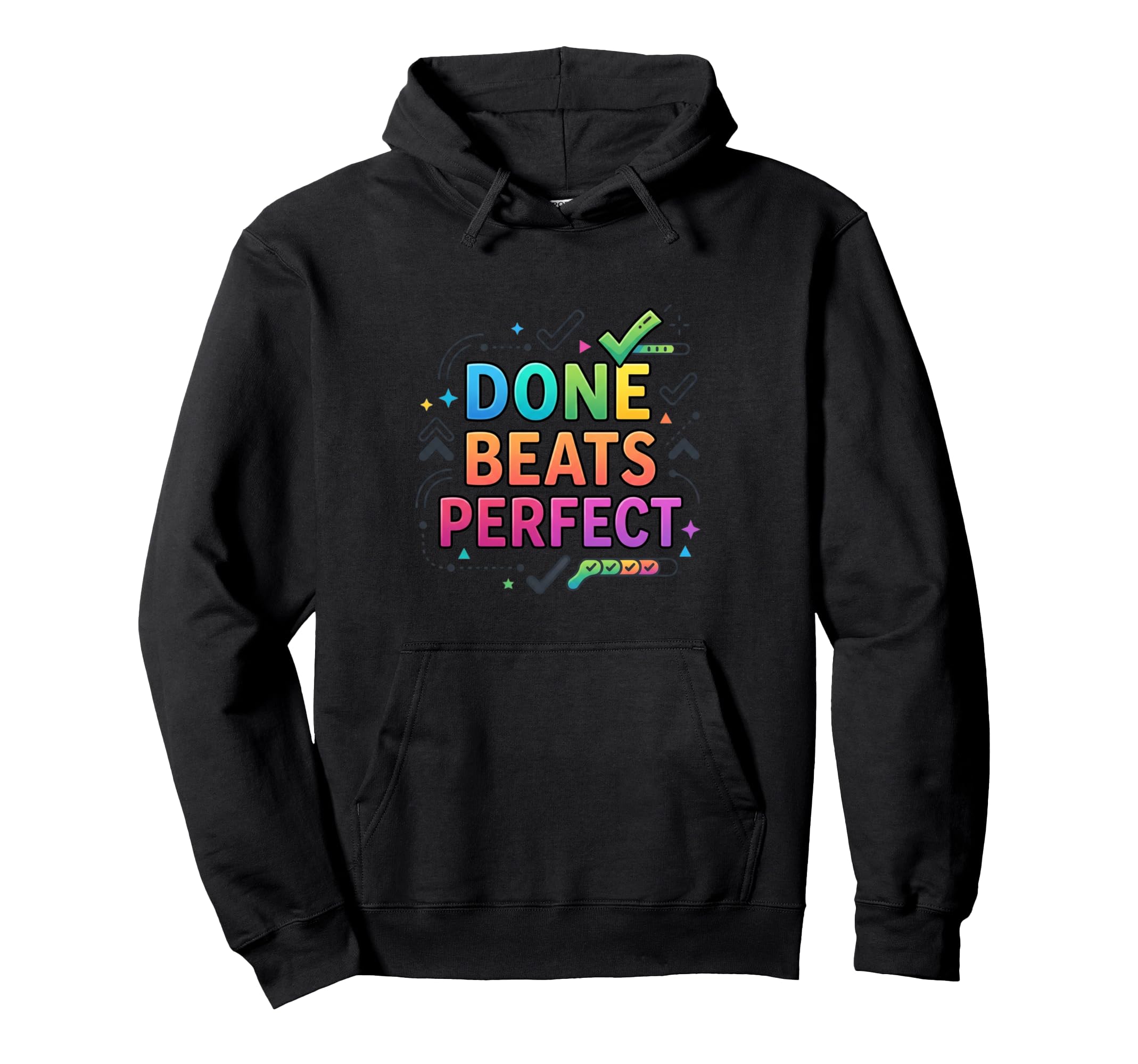 Progress Over Perfection Success Hoodie - Casual Everyday Wear for Adults - T-Shirt, Sweatshirt, Hoodie