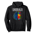Funny Embrace Neurodiversity Brain Adhd Hoodie - Streetwear Style Unisex - T-Shirt, Sweatshirt, Hoodie
