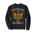 Antisocial Butterfly Bigfoot Funny Sweatshirt - Unique Graphic for Adults - T-Shirt, Sweatshirt, Hoodie