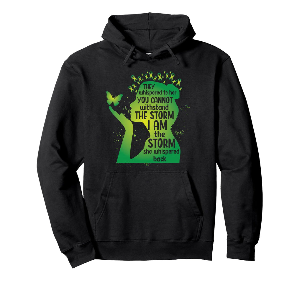 Green Awareness Ribbon Butterfly Mental Hoodie - Aesthetic Graphic Unisex - T-Shirt, Sweatshirt, Hoodie