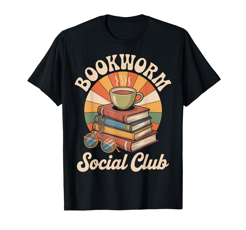 Bookworm Social Club Reading Lover T-Shirt - Minimalist Print for Adults - T-Shirt, Sweatshirt, Hoodie