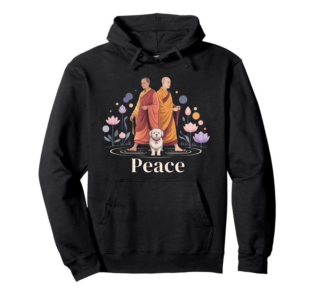 Peace Minimalist Zen Mindfulness Hoodie - Minimalist Print for Adults - T-Shirt, Sweatshirt, Hoodie