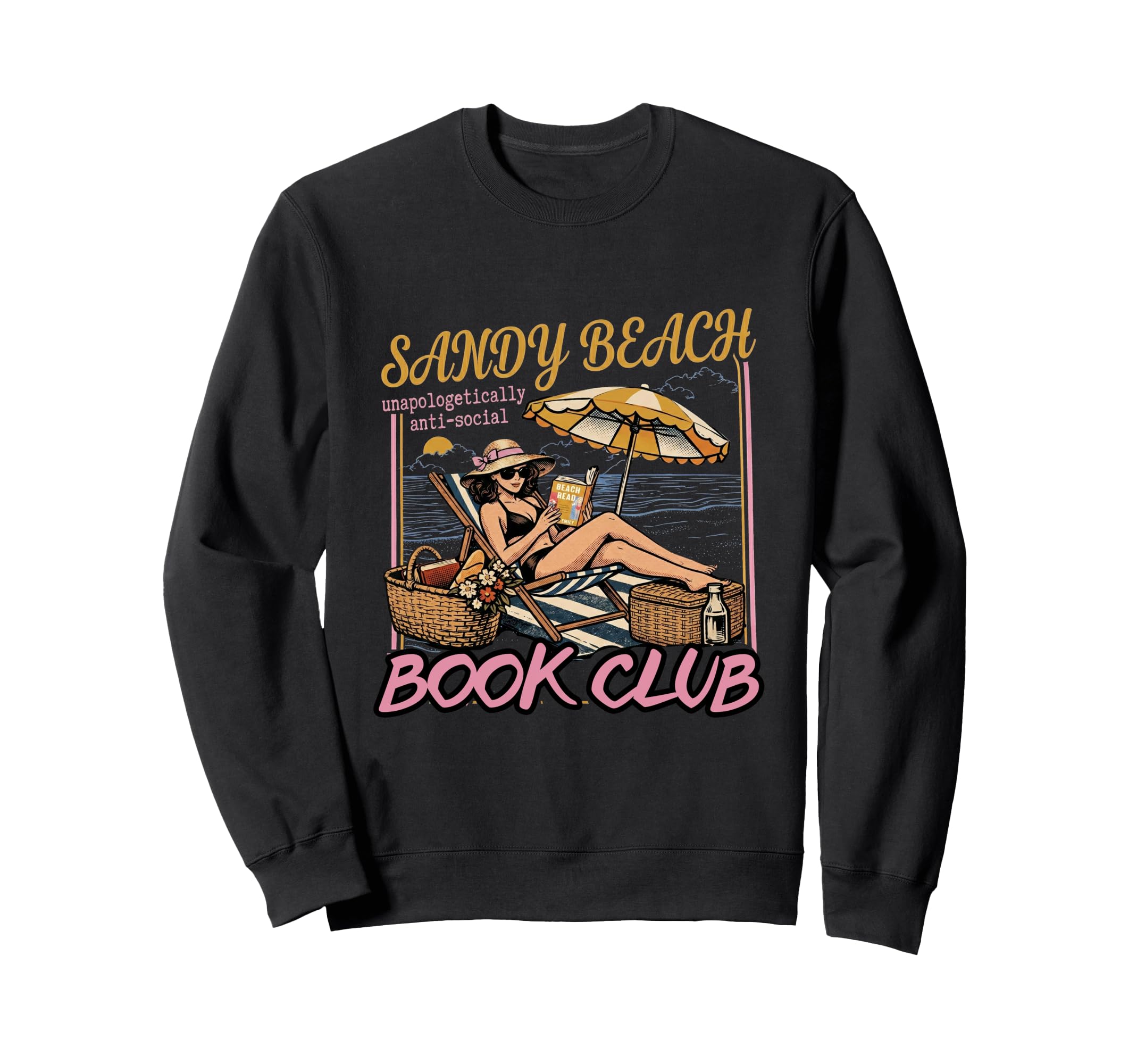 Sandy Beach Book Club Sweatshirt - Casual Everyday Wear Men Women - T-Shirt, Sweatshirt, Hoodie