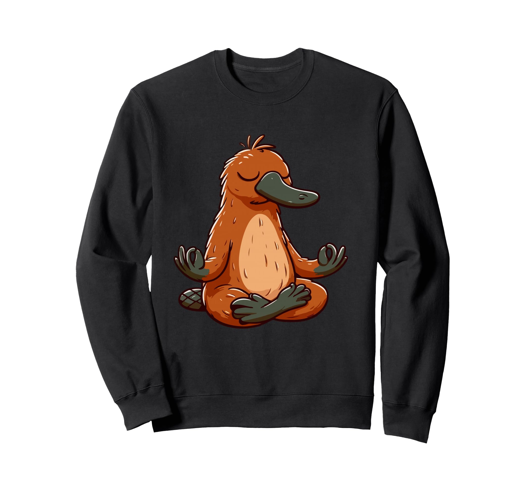 Meditation Platypus Yoga Pose Sweatshirt - Custom Art Print Unisex - T-Shirt, Sweatshirt, Hoodie