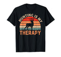 Hunting Is My Therapy Hunter Whitetail T-Shirt - Custom Art Print Unisex - T-Shirt, Sweatshirt, Hoodie