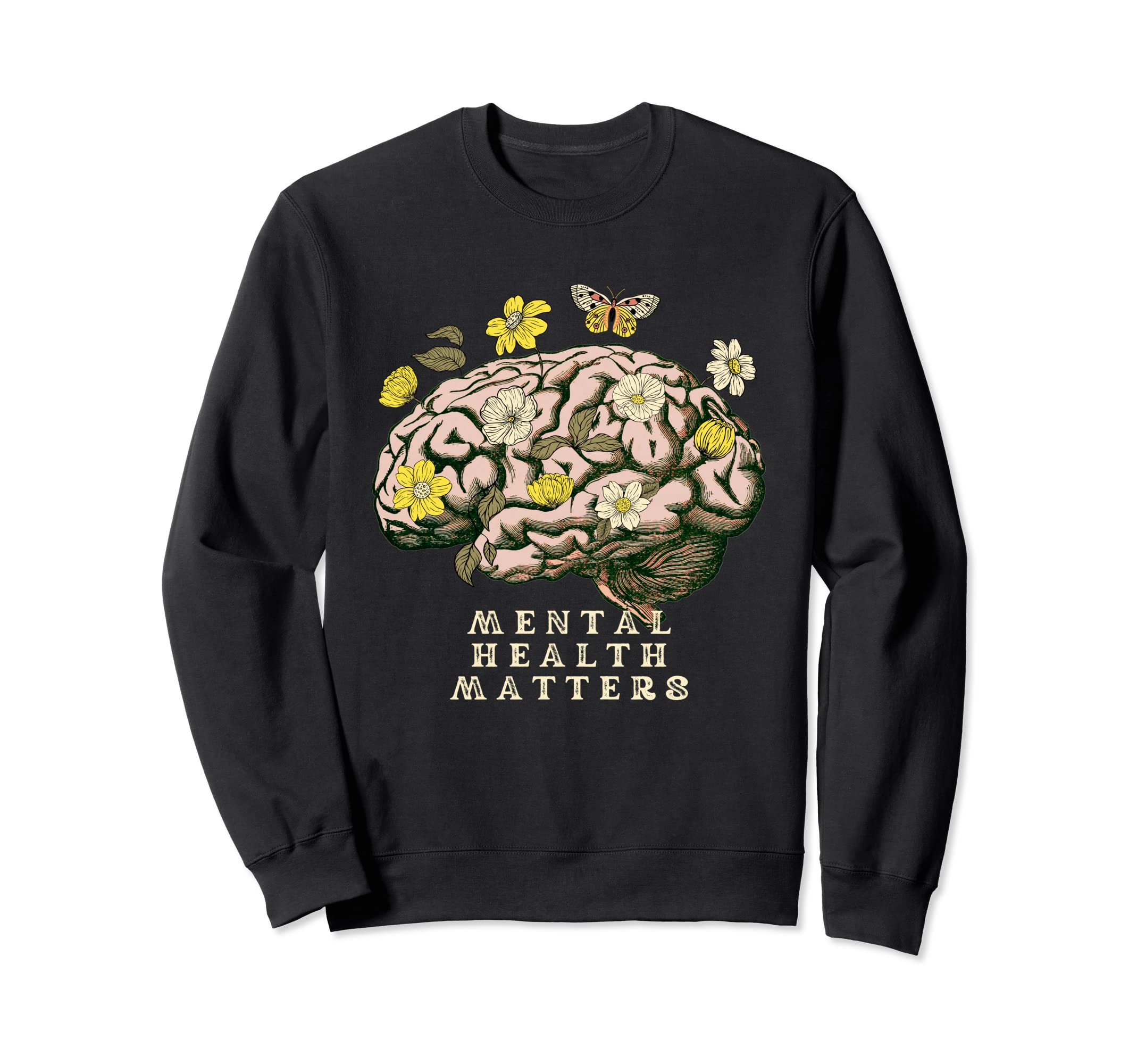 Mental Health Matters Brain Sweatshirt - Streetwear Style for Adults - T-Shirt, Sweatshirt, Hoodie