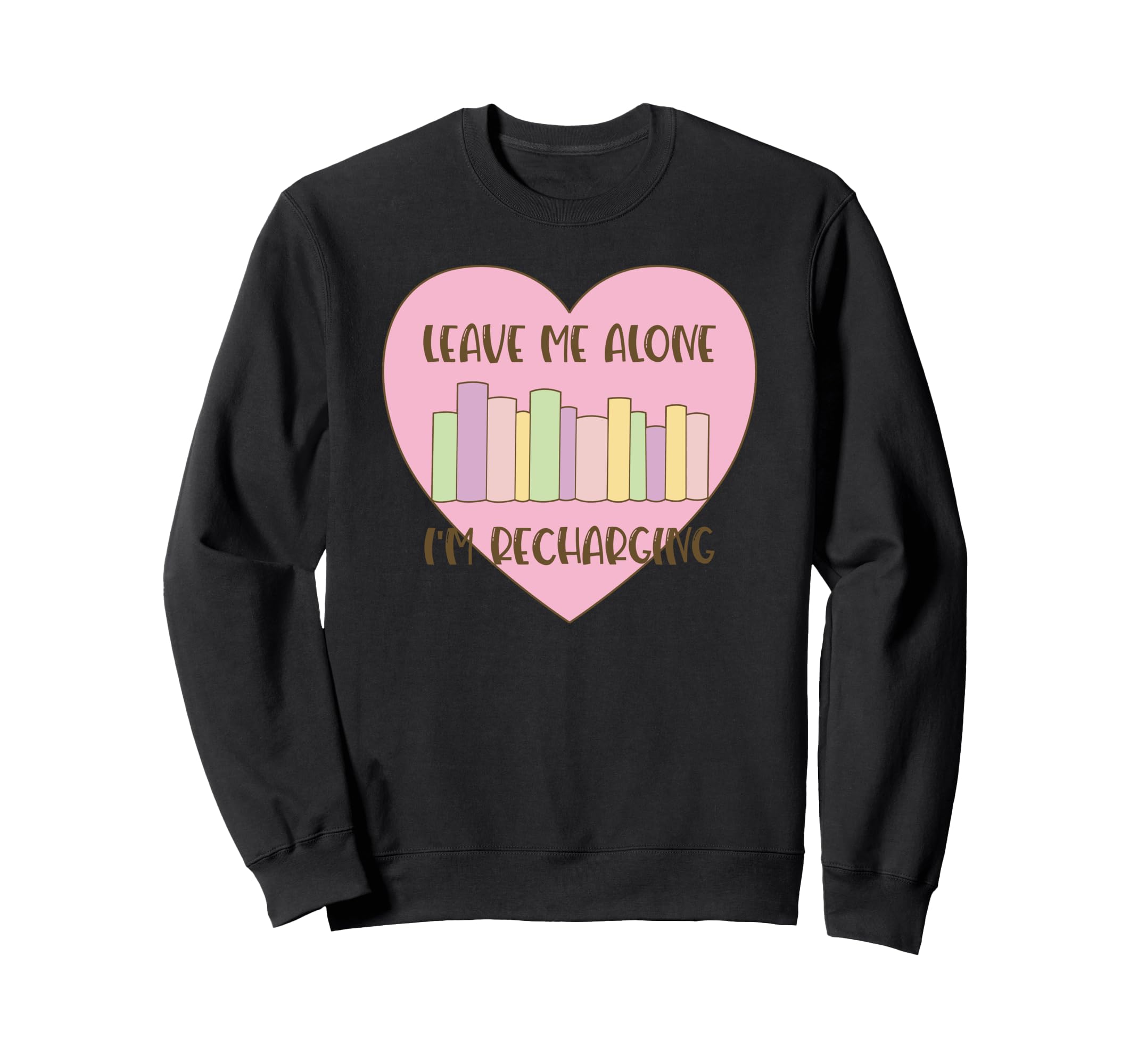 Heart Books Love Book Warm Nerd Sweatshirt - Novelty Apparel for Adults - T-Shirt, Sweatshirt, Hoodie