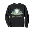 Funny Yoga Frog Lotus Pose Just Sweatshirt - Graphic Print for Adults - T-Shirt, Sweatshirt, Hoodie