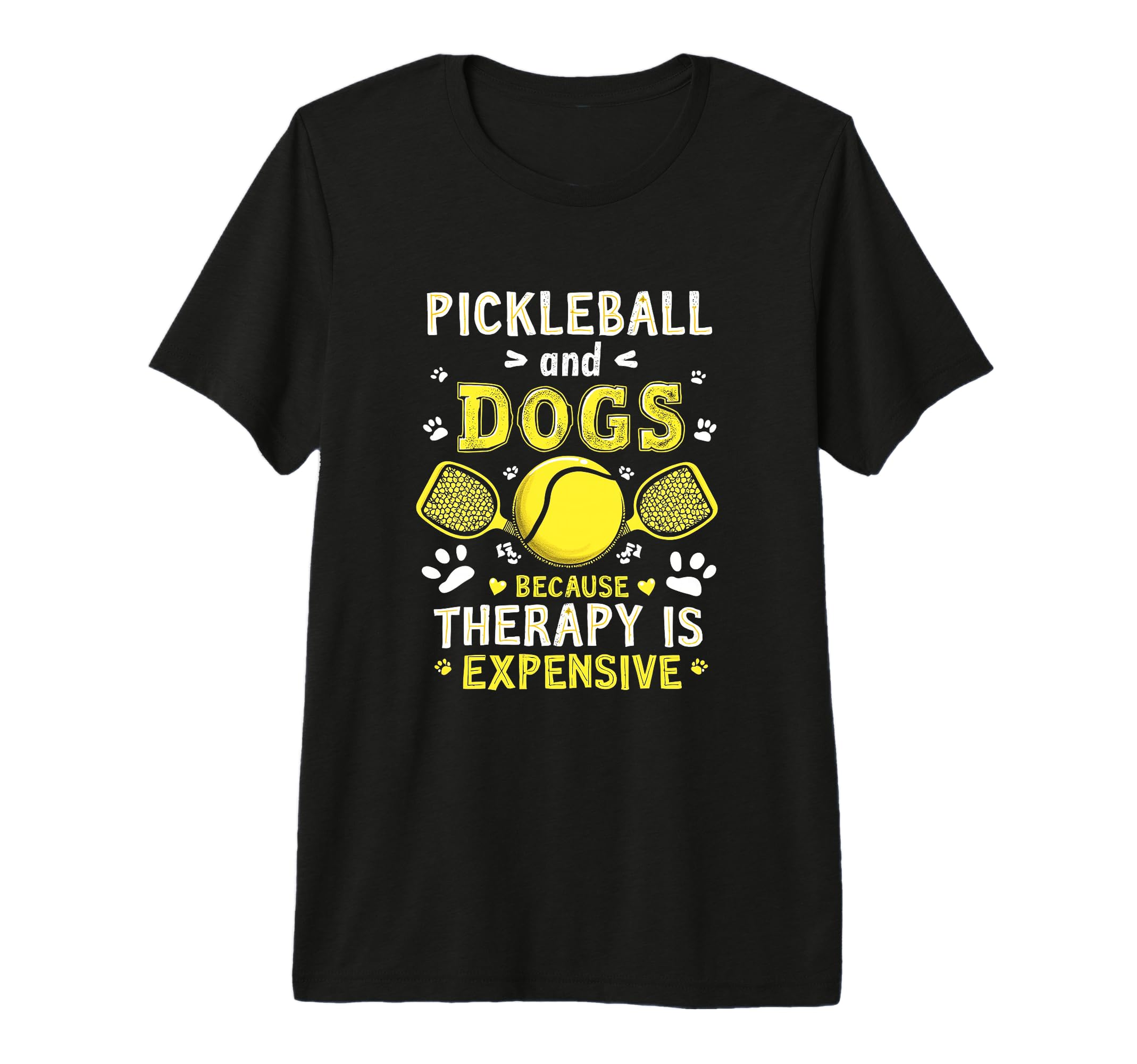 Pickleball And Dogs Because T-Shirt - Fun Novelty Design for Adults - T-Shirt, Sweatshirt, Hoodie