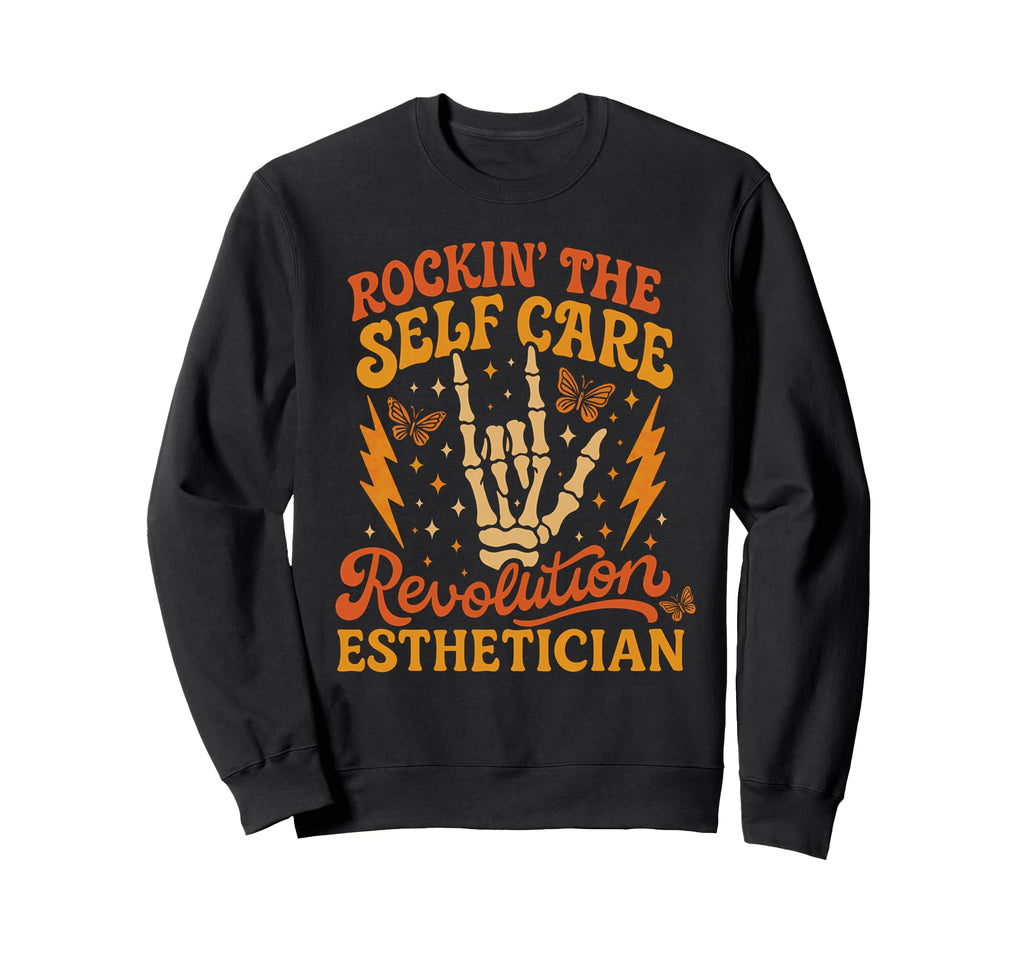 Skincare Babe Rockin Self Care Sweatshirt - Custom Art Print Unisex - T-Shirt, Sweatshirt, Hoodie