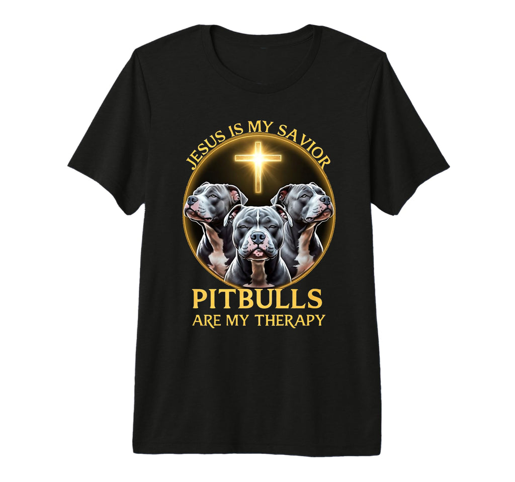 Jesus Is My Savior Pitbulls Are My T-Shirt - Aesthetic Graphic Unisex - T-Shirt, Sweatshirt, Hoodie