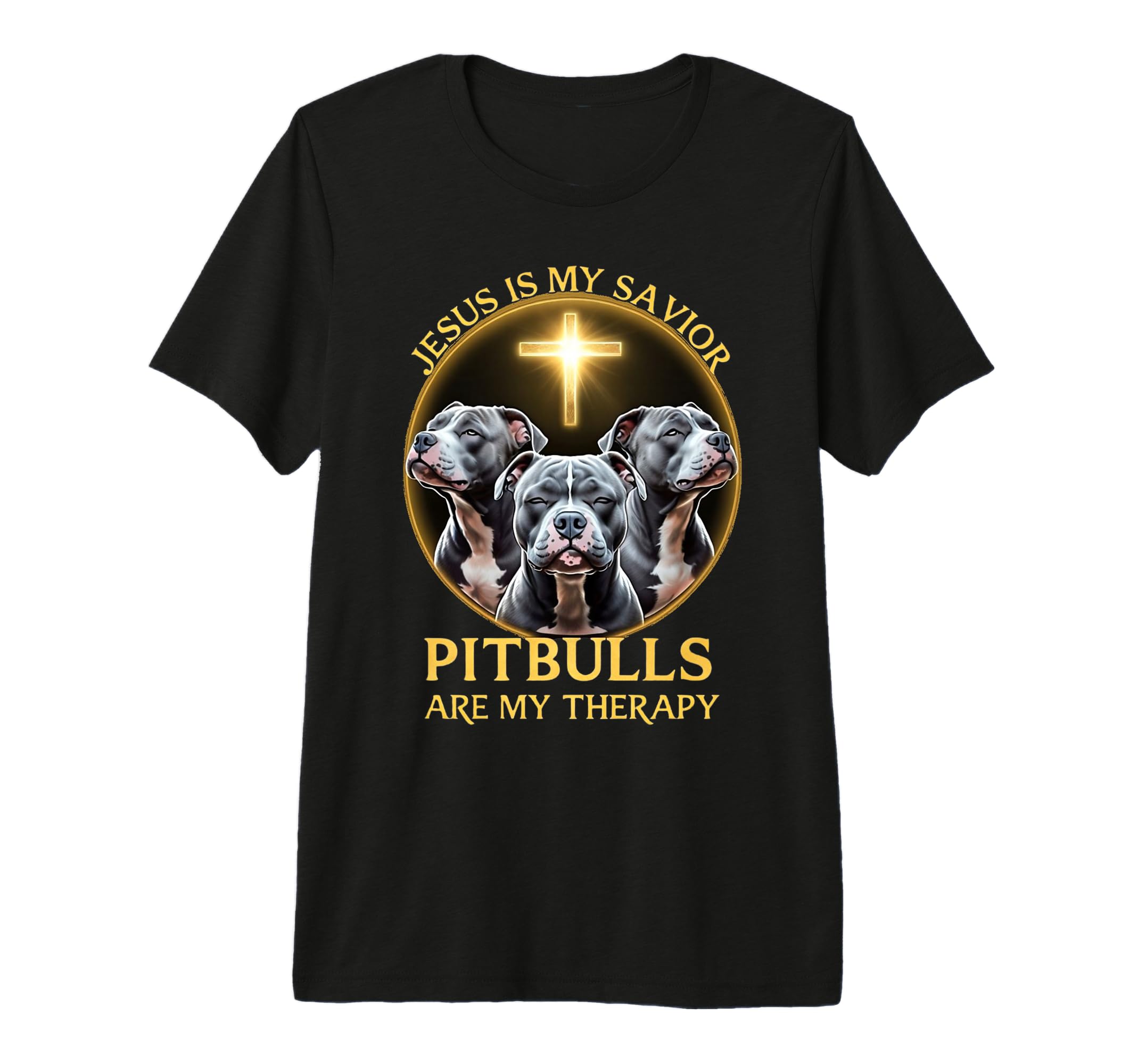 Jesus Is My Savior Pitbulls Are My T-Shirt - Aesthetic Graphic Unisex - T-Shirt, Sweatshirt, Hoodie